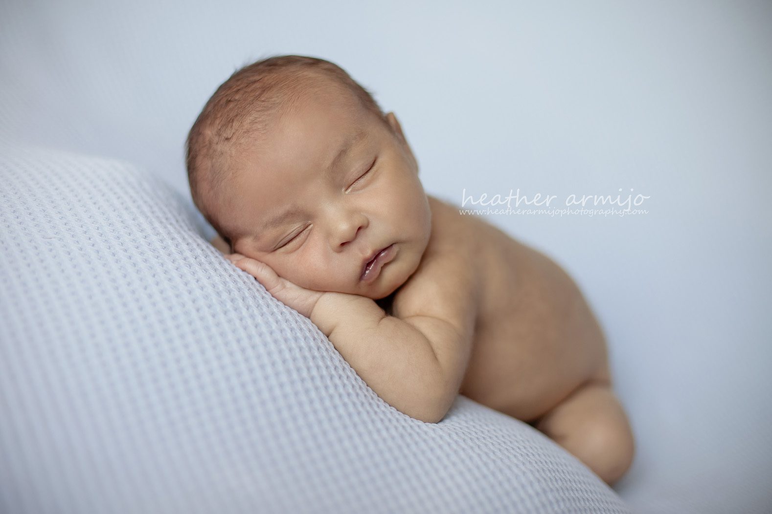 sleepy newborn baby boy at katy texas photography