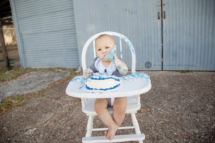 katy texas richmond cake smash outdoor one year first birthday portrait professional photographer