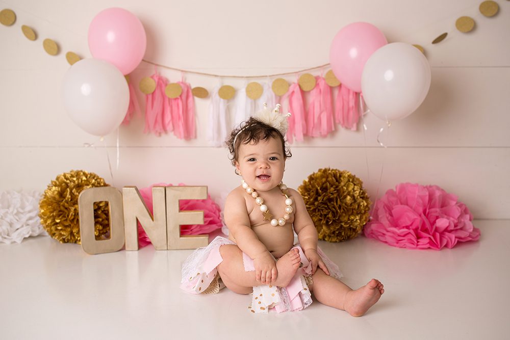 cake smash one year katy houston texas studio photographer