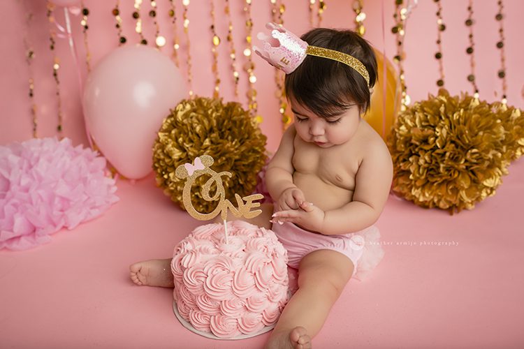 houston katy richmond baby newborn one year first birthday cake smash studio session