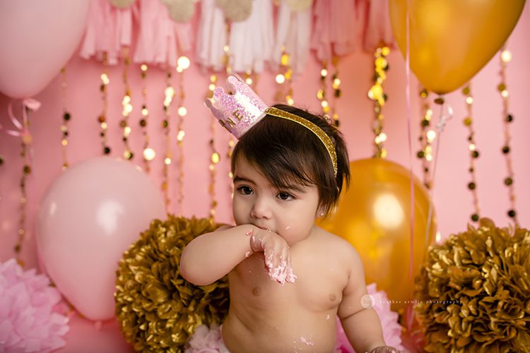 houston katy richmond baby newborn one year first birthday cake smash studio session