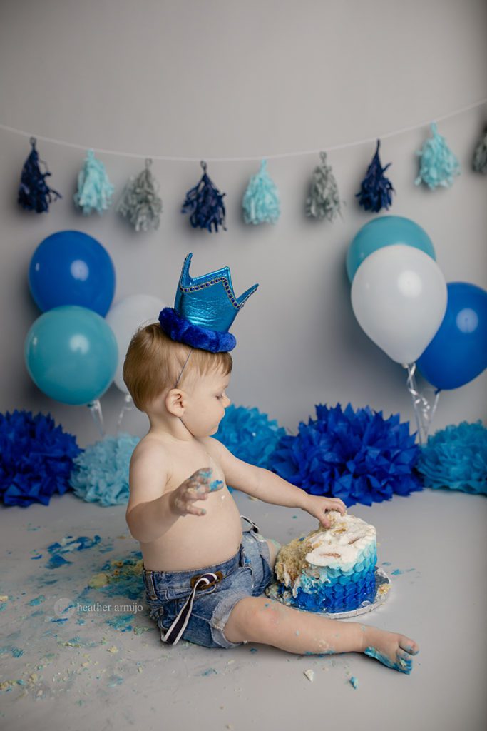 katy studio one year cake smash photographer