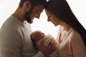 family pocture from newborn photoshoot houston texas