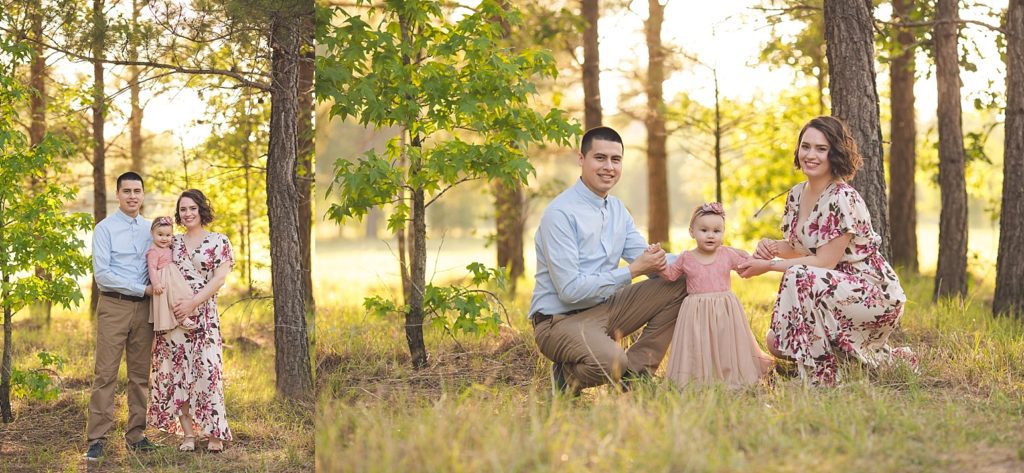 beautiful outdoor sunset family session katy texas