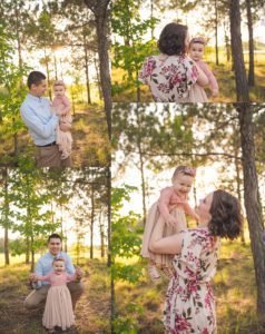 beautiful outdoor sunset family session katy texas