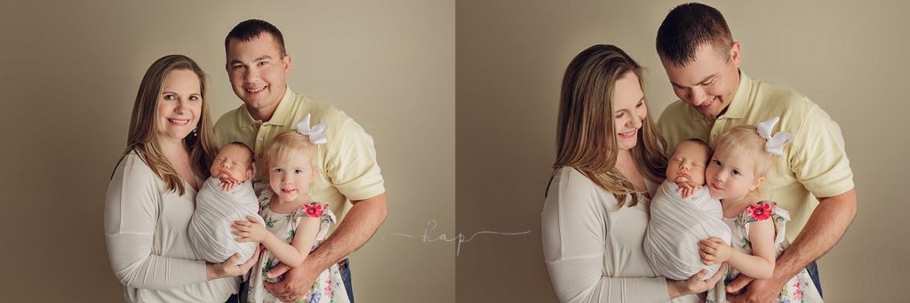 newborn family studio posed photoshoot houston texas