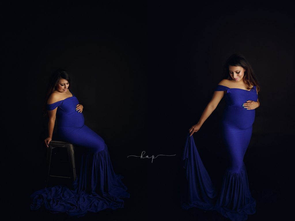 fine art studio maternity expecting photoshoot