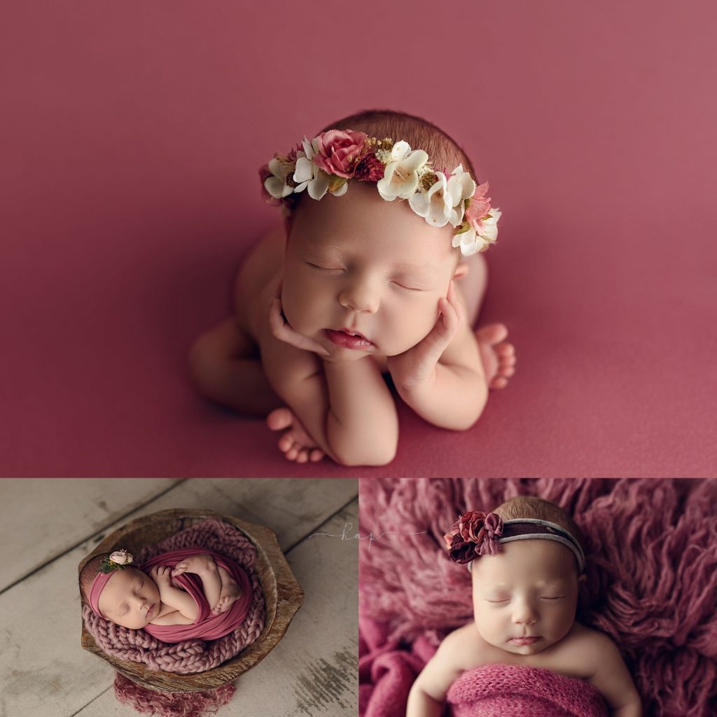 Houston newborn baby posed and photographed professional