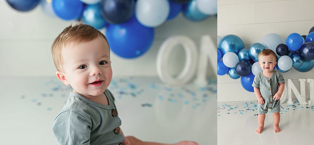 katy houston studio baby first birthday one year cake smash session photos