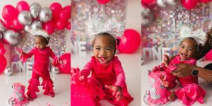 katy houston cake smash first birthday baby photo session