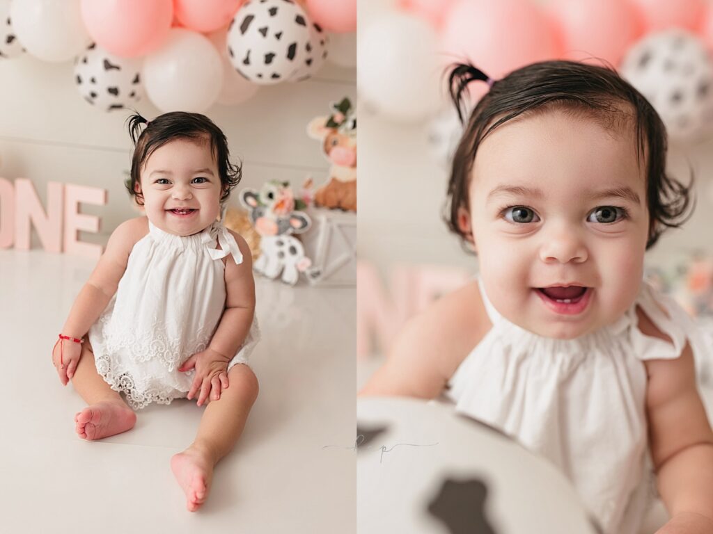 katy houston cake smash first birthday baby photo session