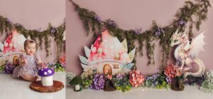 katy houston cake smash first birthday baby photo session